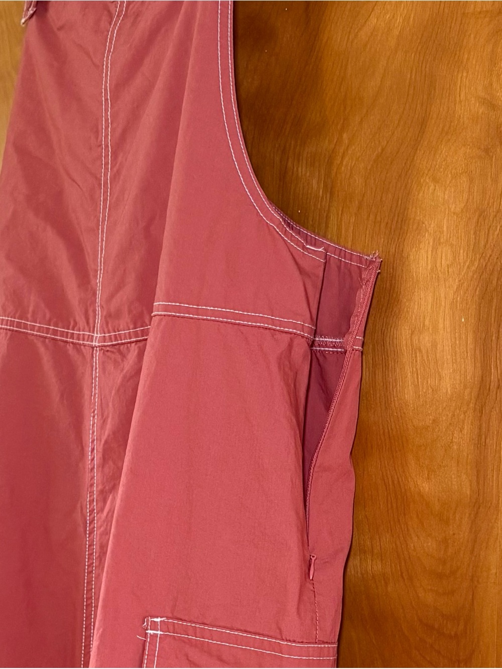 HUNTER & BROWN Women's Cargo Jumpsuit - Coral size L - Picture 4 of 10